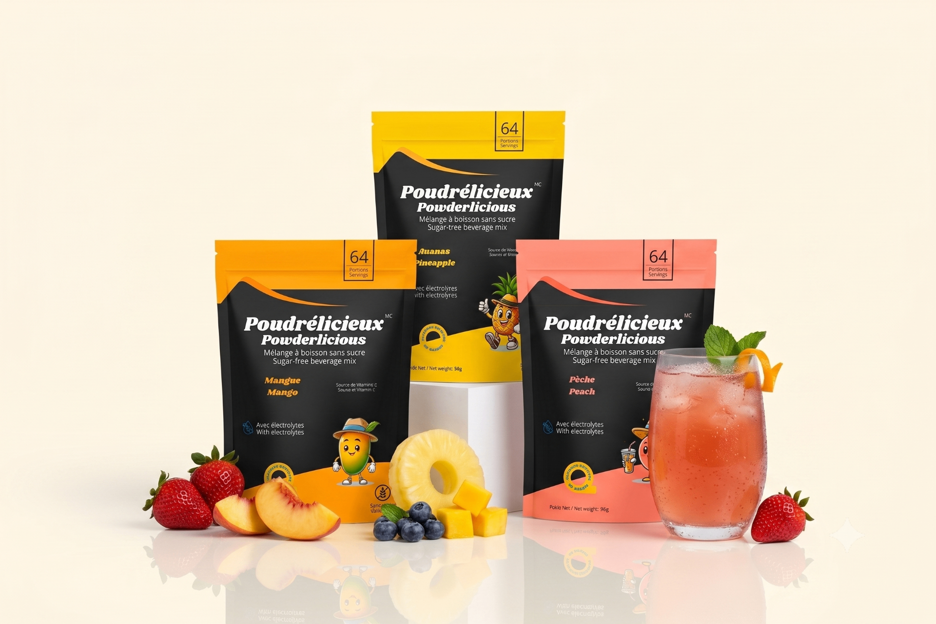 Sélection de poudres alimentaires premium Poudrélicieux